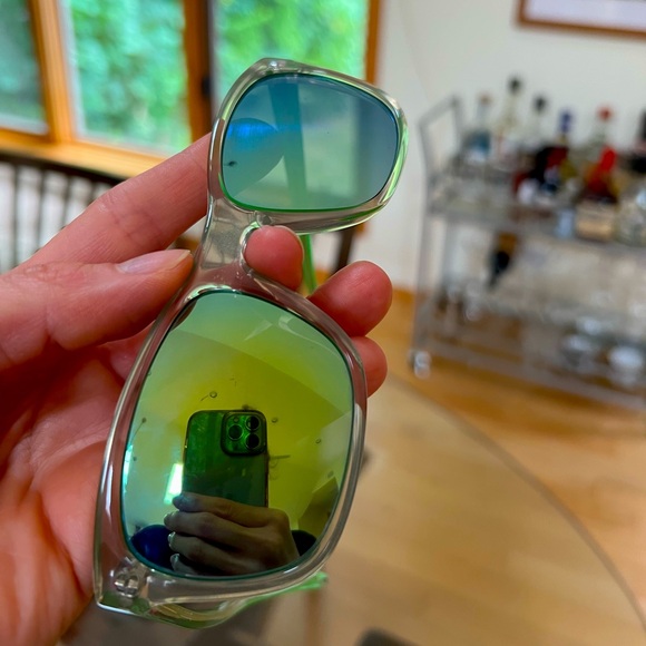 Michael Kors Clear Green Blue Iridescent Sunglasses - Picture 3 of 10